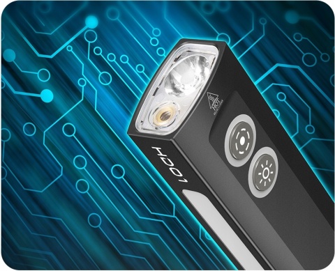 WIELOFUNKCYJNA MOCNA Latarka Laser LED RGBW Wurkkos HD01 1200lm akumulator