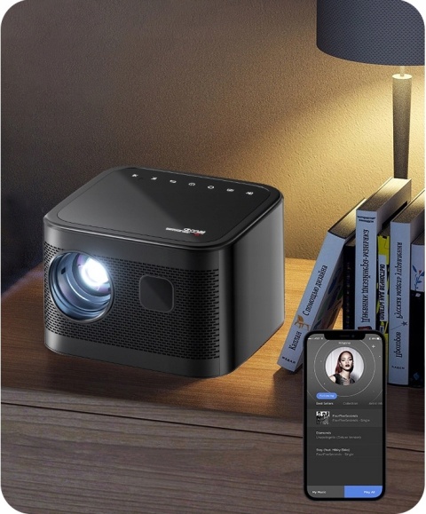 PROJEKTOR RZUTNIK FULL HD LED ANDROID HDR JAKOŚĆ PREMIUM AUTO FOCUS 4K HIT!