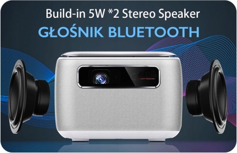 RZUTNIK PROJEKTOR DLP LED AKUMULATOR ANDROID PREMIUM AUTO FOCUS 4K 3D MOCNY