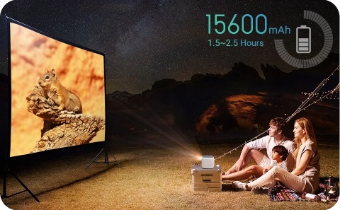 RZUTNIK PROJEKTOR DLP LED AKUMULATOR ANDROID PREMIUM AUTO FOCUS 4K 3D MOCNY