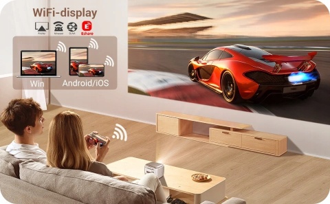 RZUTNIK PROJEKTOR DLP LED AKUMULATOR ANDROID PREMIUM AUTO FOCUS 4K 3D MOCNY