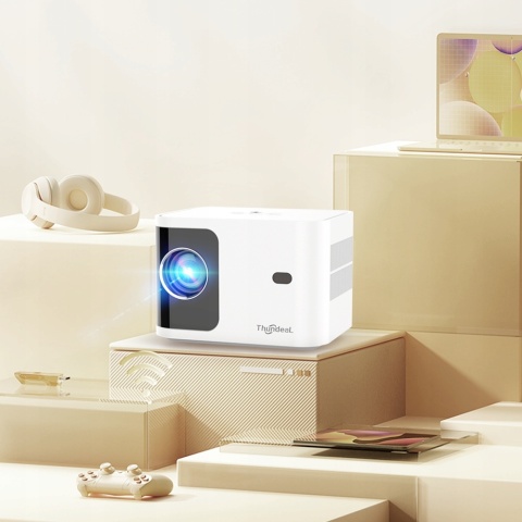 RZUTNIK PROJEKTOR LED ANDROID AUTO KEYSTONE FOCUS 2K 4K SMART TV maXvision