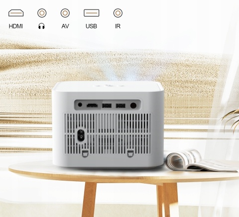 RZUTNIK PROJEKTOR LED ANDROID AUTO KEYSTONE FOCUS 2K 4K SMART TV maXvision